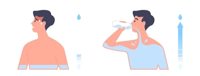 dehydration illustrator main drinking water
